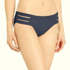 Seafolly Inka Rib Multi Strap‎ Hipster Bikini Bottom Indigo US 12